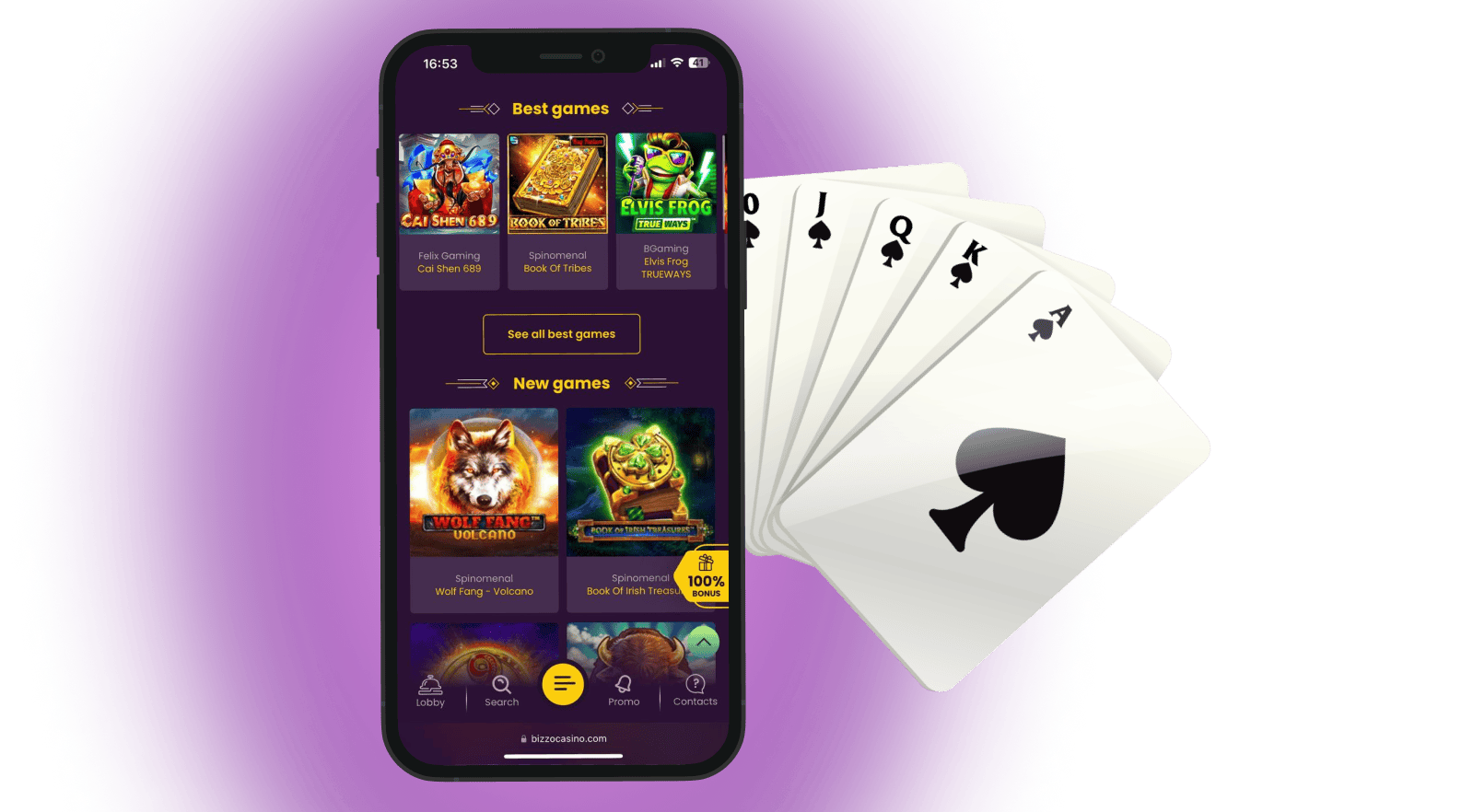 A smartphone displaying a card game on its screen, set against a neutral background.